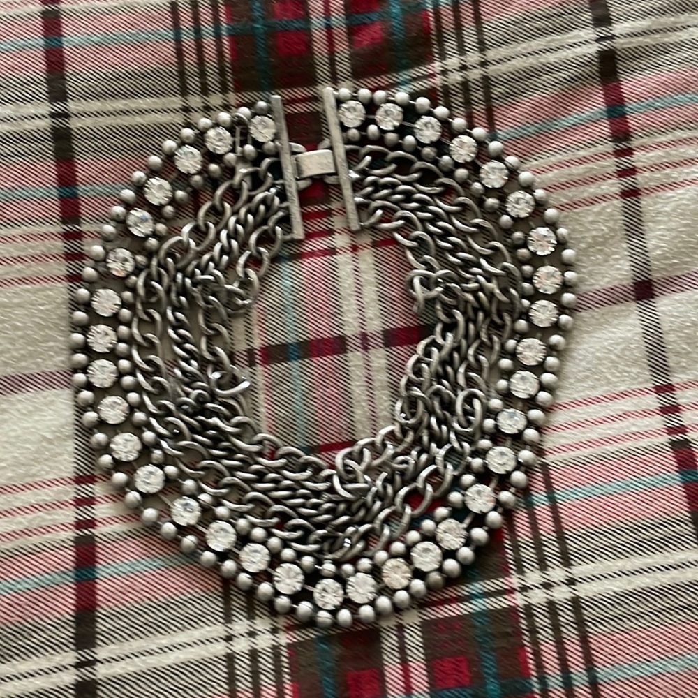 Jimmy Choo for H and M rhinestone and link multilayer statement necklace!